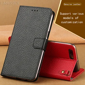 Image for PU Leather flip Case For iphone X SE 2020 Litchi t 