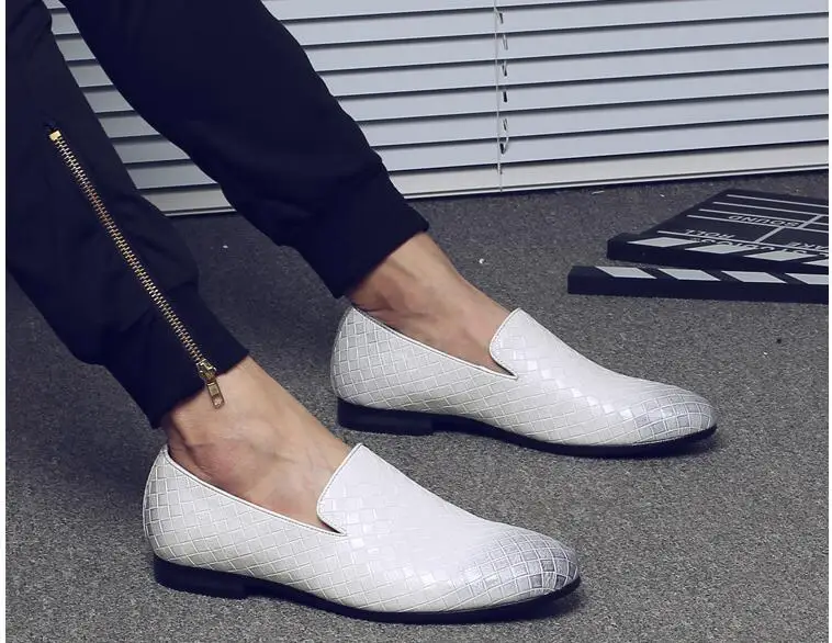 Chaussure homme цвет белый синий sapatos Лоферы без шнуровки торжественное платье
