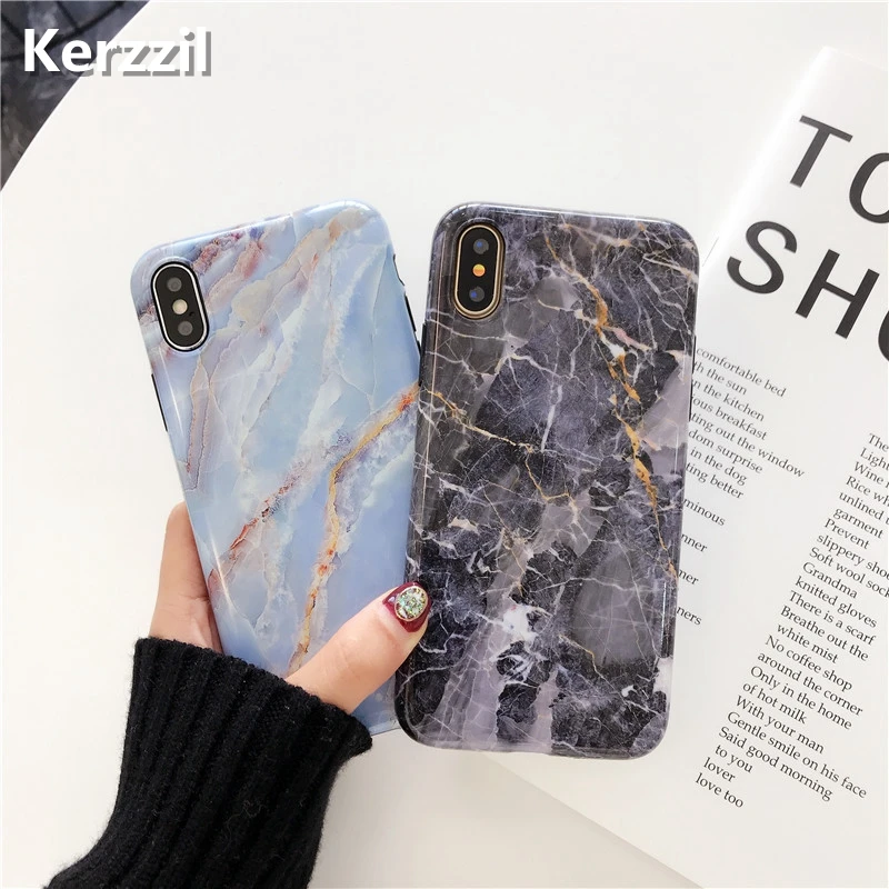 Чехол для телефона Kerzzil в стиле ретро с мраморным рисунком iPhone X чехлы 6 6S 7 8 Plus