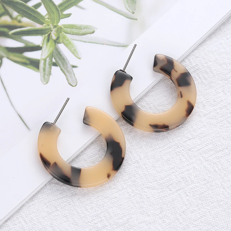 Brincos Новые Модные Акриловые серьги для женщин C Tortoiseshell леопардовые ювелирные