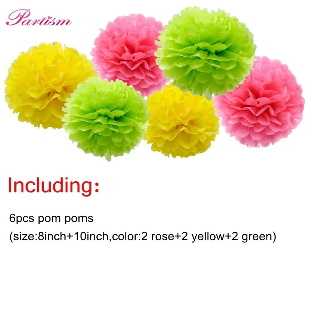 rose yellow green A 1 компл. Фламинго вечерние бумажные зонтики для напитков ананас торт топперы для дня рождения украшения Летние Гавайские вечерние принадлежности - Цвет: rose yellow green A
