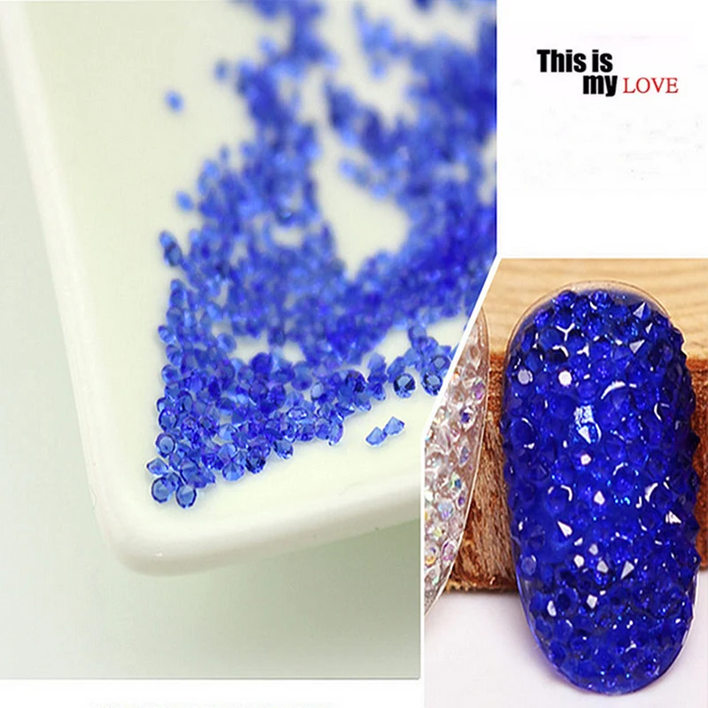 2016 Новый 1440 Шт. Ногтей DIY Стразами Микро Кристалл Алмаза 3D 12 цветов Nail Art Украшения