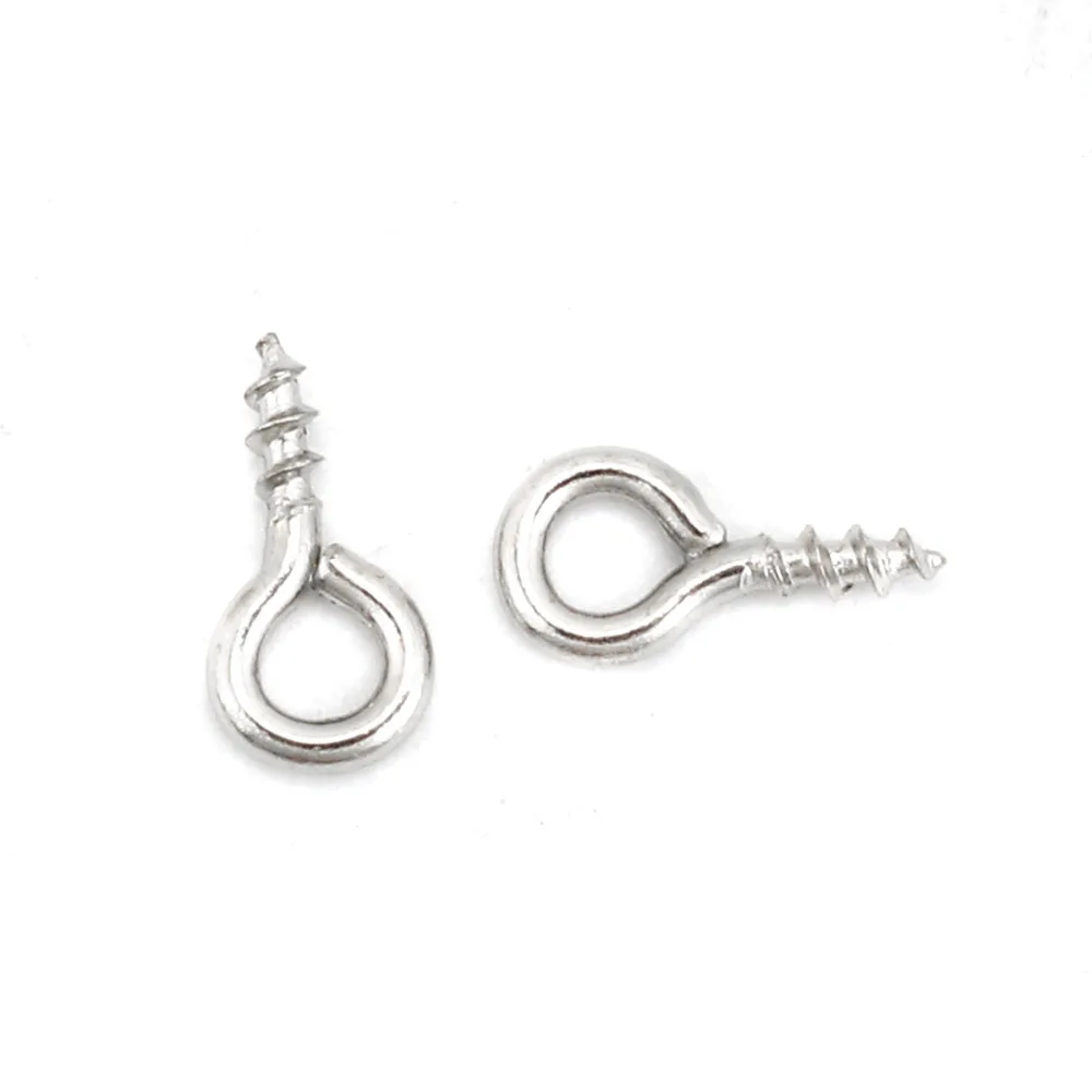 DoreenBeads 1000 шт. серебряный цвет винты накладные глаза топ просверленные FindingsPendant