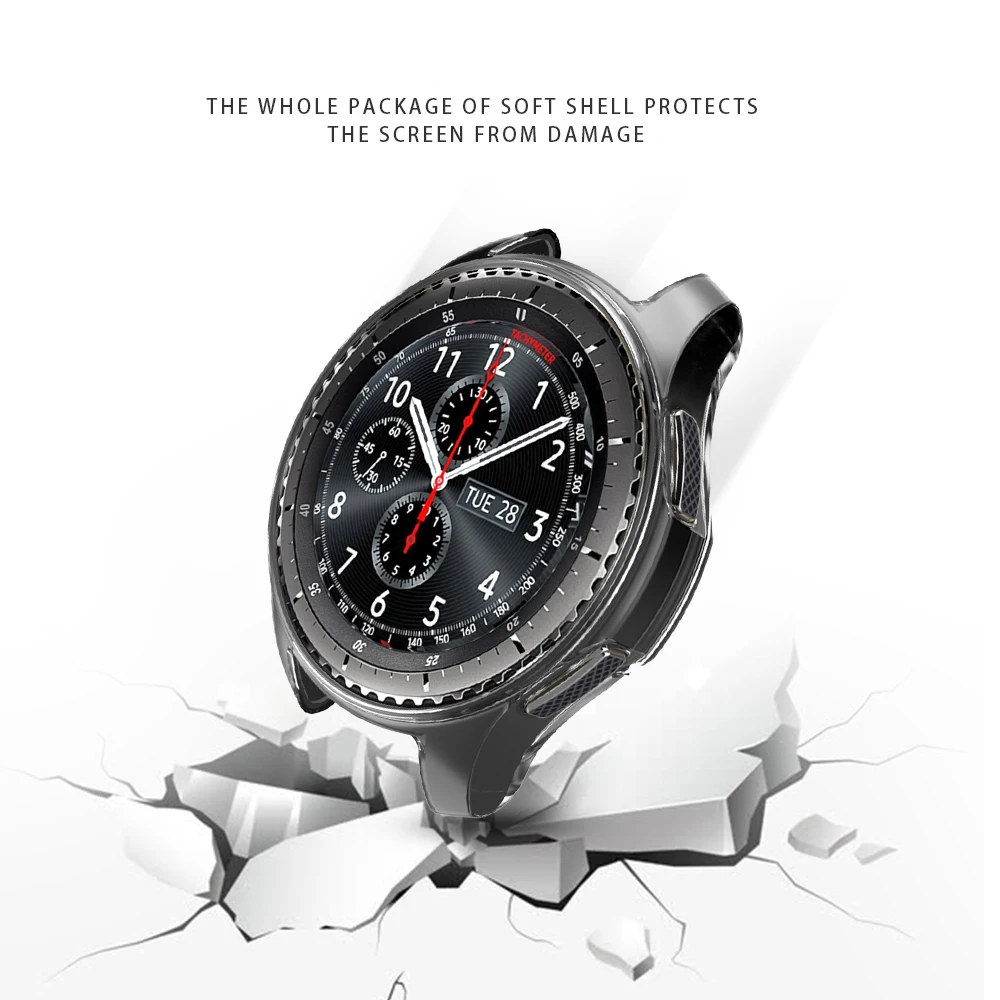 Чехол для samsung gear S4 Frontier из ТПУ с покрытием, мягкий устойчивый к царапинам Чехол-Рамка Тонкий блестящий чехол из ТПУ для samsung gear S4