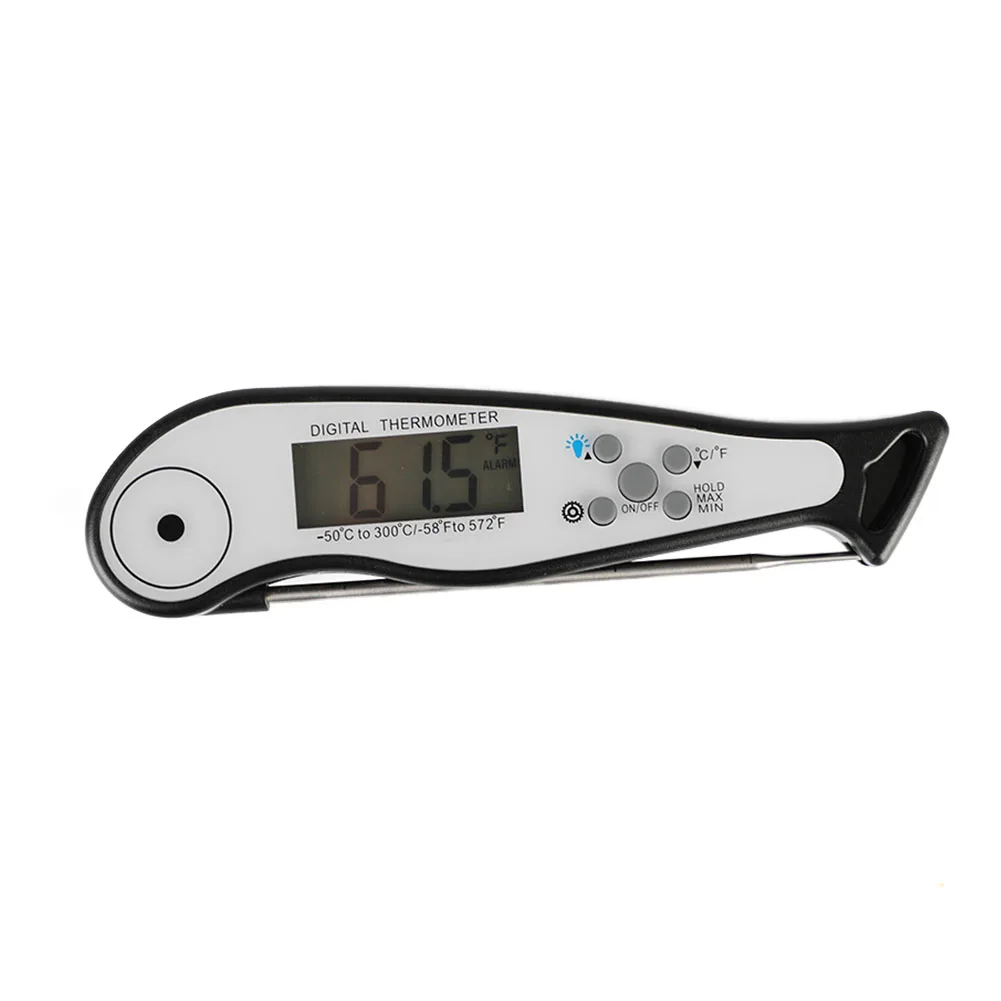 Grill Kitchen LCD Digital Meat Backlight Thermometer Alarm Cooking Household BBQ Instant Read Foldable Probe Waterproof Auto Off | Дом и сад