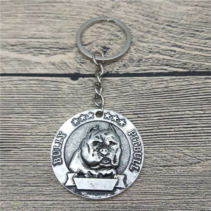 

New Trendy Retro Bully Pitbull Key Chains Fashion Pet Dog Jewellery Bully Pitbull Car Keychain Bag Keyring For Women Men