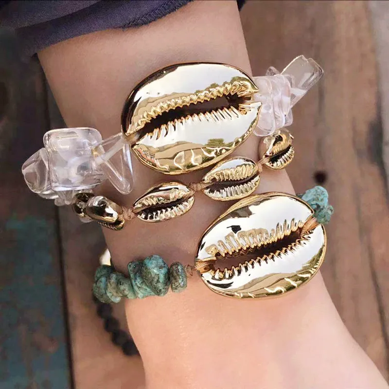 Bileklik pulseras mujer hombre puka COWRIE браслеты для женщин подарок бижутерия богемные в стиле