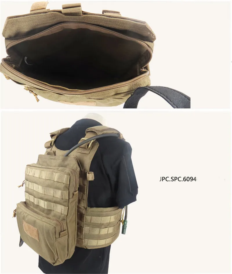 Тактический Molle жилет гидратация воды мешок для 3л верблюд воды мешок Прочный H2O мешок прикреплен к тактическому жилету гидратации рюкзак