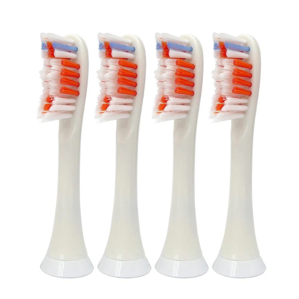 4 шт Съемные насадки для зубной щетки HX3014 для Philips Sonicare ProResults HX6013/66 HX6930 HX9340 HX6950 HX6710 HX9140 HX6530