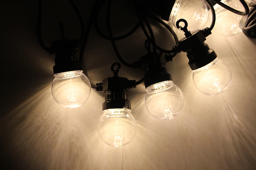 Kikielf 13 м G50 Led Глобус лампы гирлянда огни Открытый Водонепроницаемый шар на Рождество Гирлянда Свадебные садовые вечерние украшения