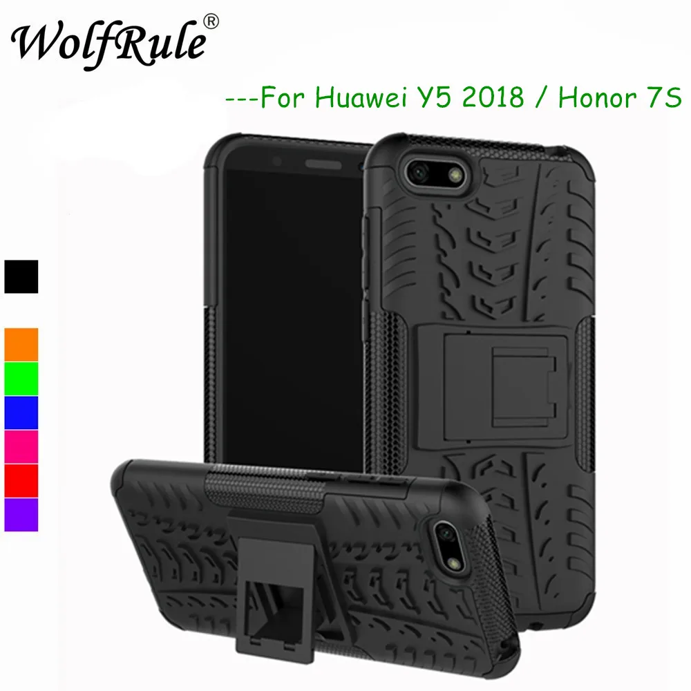 

WolfRule Phone Case Huawei Y5 2018 Cover Dual Layer Armor Back Case sFor Huawei Y5 2018 Case Honor 7s Funda Shell Y5 Prime 2018