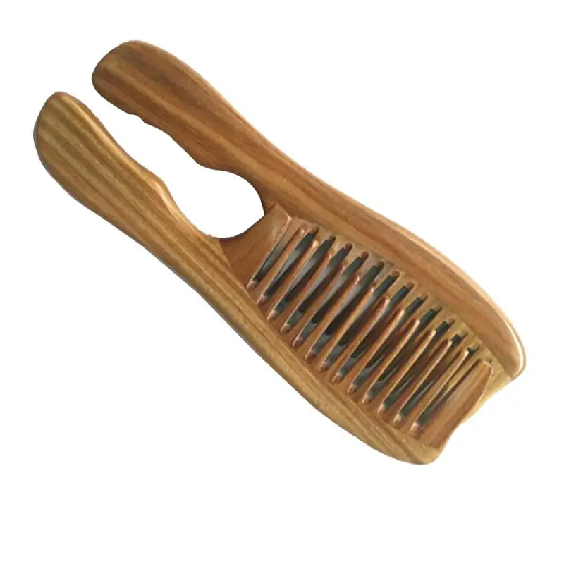 

1Pcs Handmade Wooden Sandalwood Wide Tooth Wood Comb Natural Head Massager Hair Combs Hair Care New