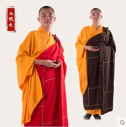 Буддийские монахи каскадная одежда семь отпугивающая китайский Abbot медитация