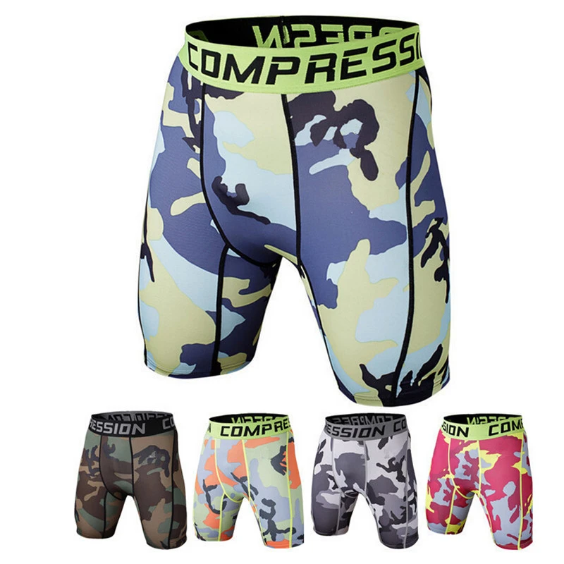Летние шорты для бега Camouflag короткие штаны тренажерного зала быстросохнущие