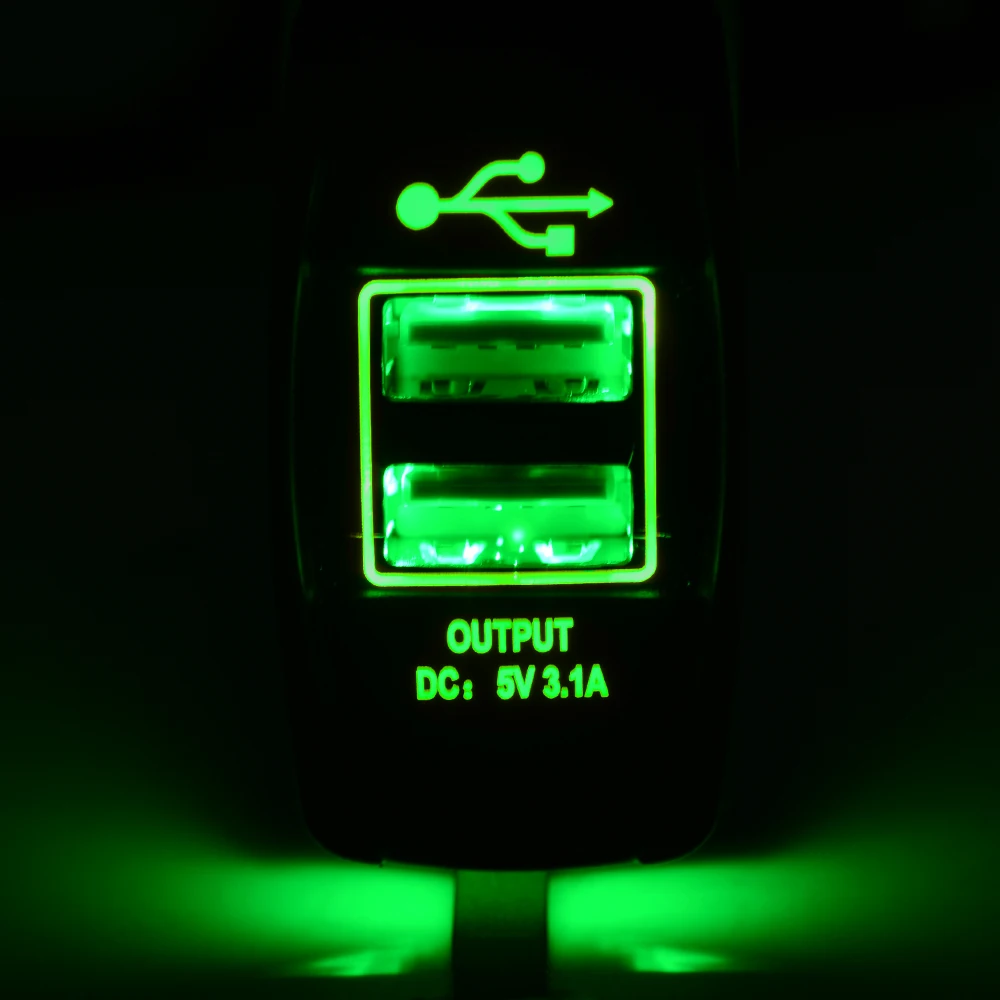 Автомобильное зарядное устройство с 2 портами USB 12-24 В 3.1A автомобильное зарядное устройство мини розетка для автомобильного прикуривателя Зарядное устройство