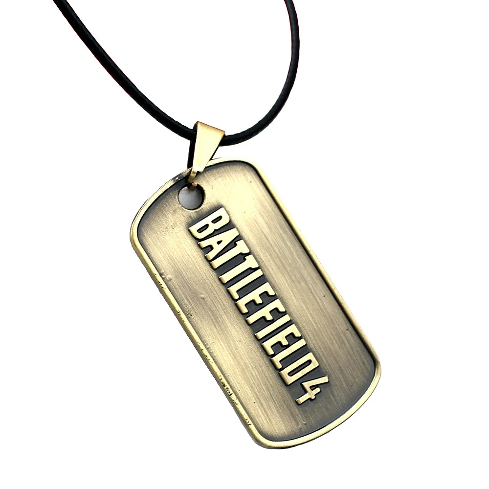 FPS игра BATTLEFIELD 4 кулон с биркой для собак надпись логотип сплав кожа цепь чокер