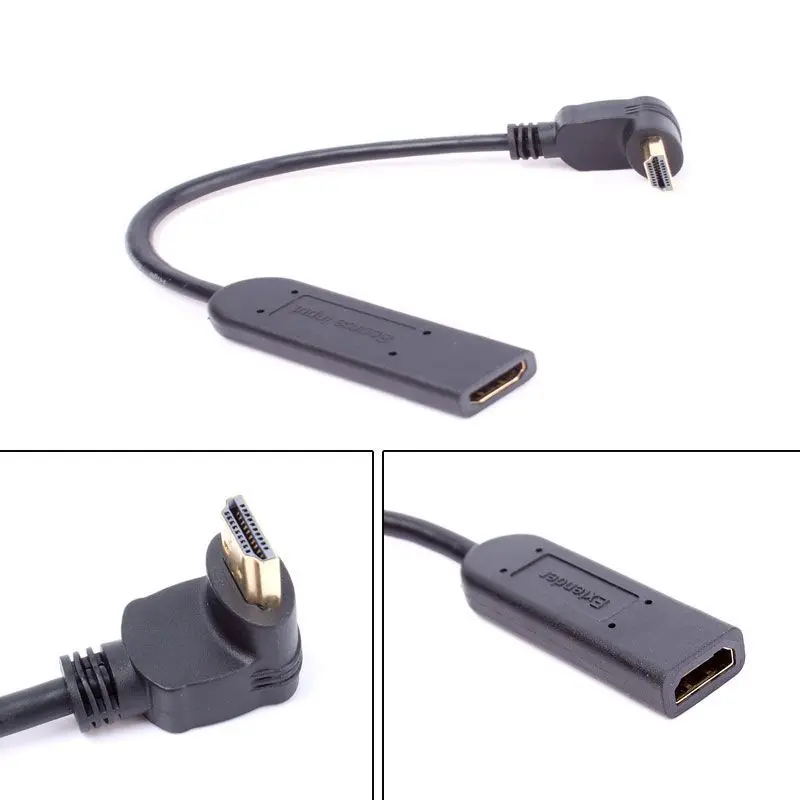 O-KUT Золото HDMI удлинитель 70 м сигнала штекер для Женский изогнуты шнур # o-U11 |