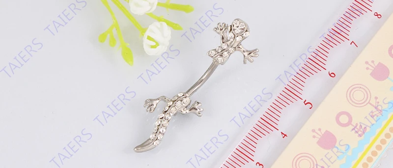 Ювелирные изделия для пирсинга пупка Gecko Двухцветные прозрачные розовые