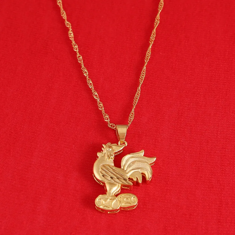 Куриное ожерелье петух для женщин девушка милый кулон животного цепочка