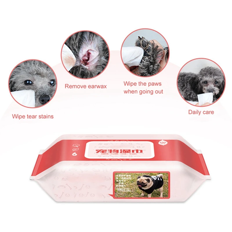 Gentle Pet Wipes Tissue for Dogs Cats Tears Stains Ear Claws Cleaning Cat Dog Tear Stain Remover Paper | Дом и сад
