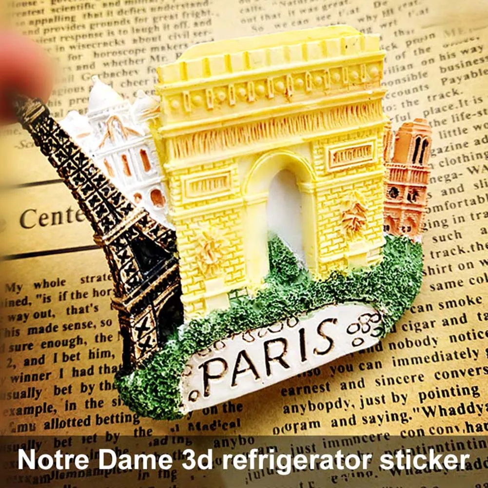 Notre Dame DE Paris 3D магнит на холодильник ремесло Триумфальная арка Франции