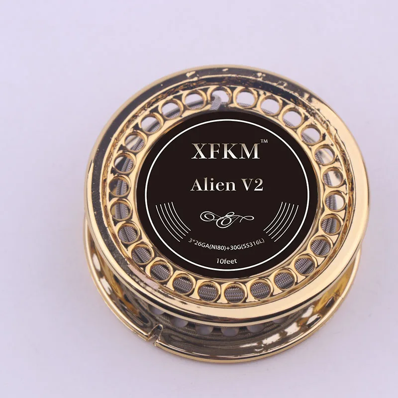 Нагревательный элемент XFKM Alien V2 многожильный нагревательный A1 NI80 SS316 10/15 футов RDA