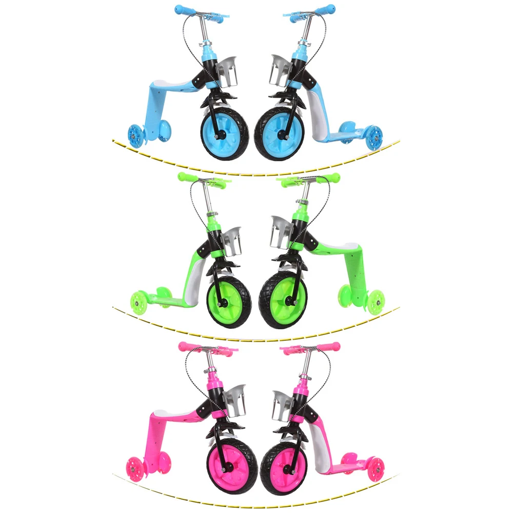 2 In 1 Children Skateboard Scooter Baby Walker with Wheels Multi-function Child Kids Ride on Toys Car 3 Balance Bike | Спорт и