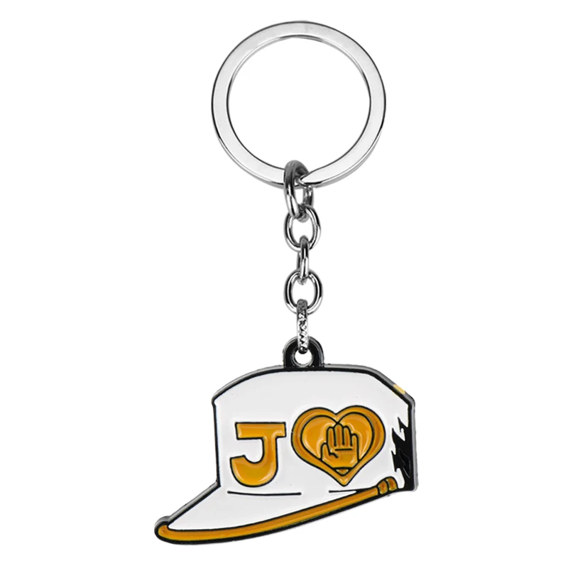 Аниме JOJOs Необычные Приключения фигурка бейсбольная кепка форма брелок металлическая ий Брелок с подвеской автомобильный брелок с кольцом для ключей подарок
