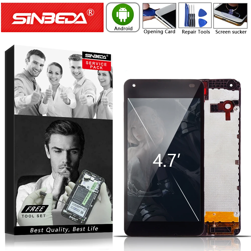 Оригинальный ЖК-дисплей 4 7 дюйма для NOKIA Lumia 550 сенсорный экран с рамкой дигитайзер