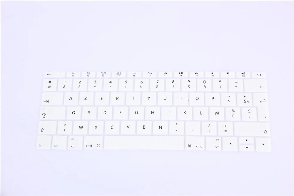 Силиконовый защитный чехол для клавиатуры французской Azerty 12 &quot2016 French Franch Mac Book
