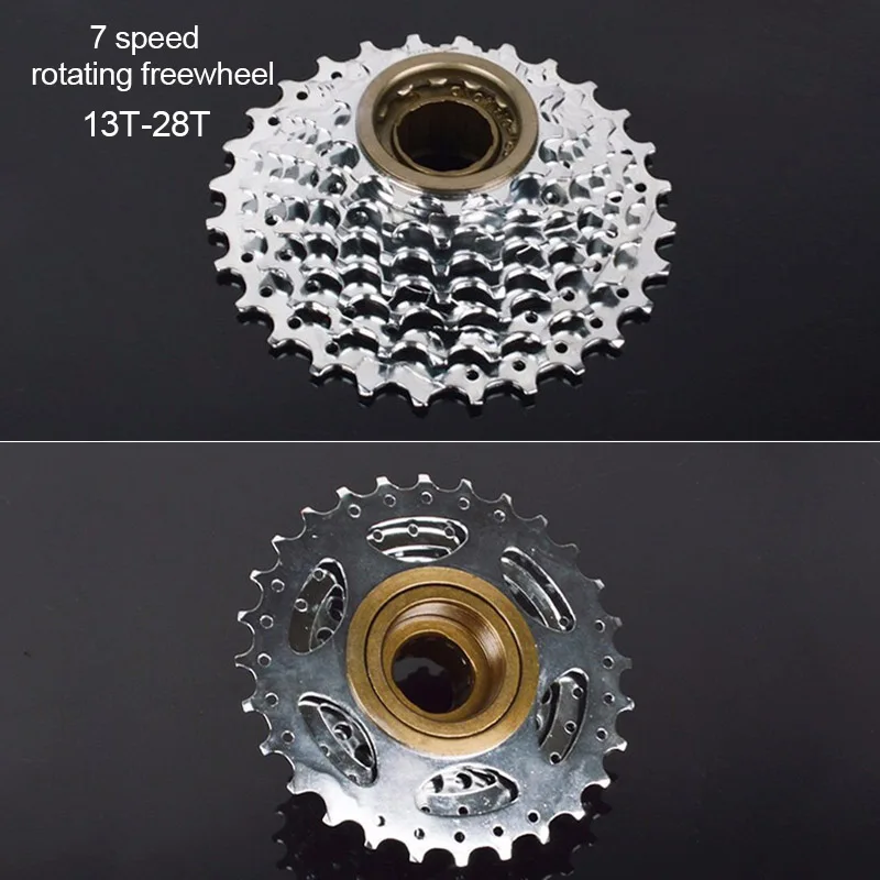 7 speed rotating Горный велосипед вращающийся свободного хода/кассета маховик 7/8/9/10 Скорость 11-28 T/11-32 T/11-36 T велосипеда Freewheels - Цвет: 7 speed rotating