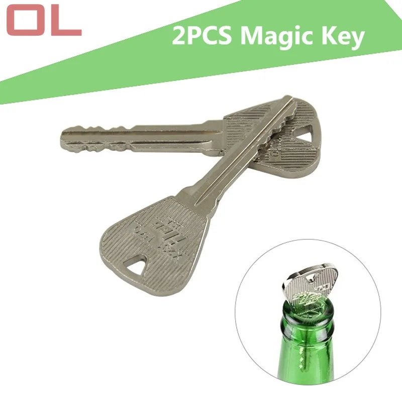 2 Pcs New Magic Trick Toy Folding Keys Through The Bottle Or Ring Skills Props Prank Fun | Игрушки и хобби