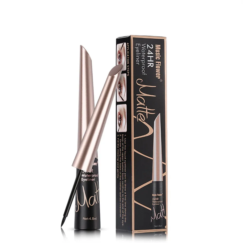 Music Flower подводка для глаз черный Водонепроницаемый матовая жидкая ручка карандаш