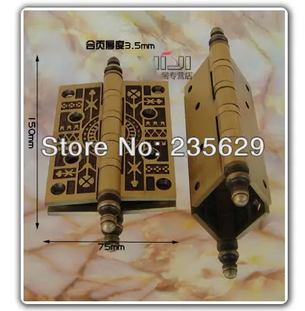 Бесплатная доставка латунные петли для деревянной двери/металлической двери 4