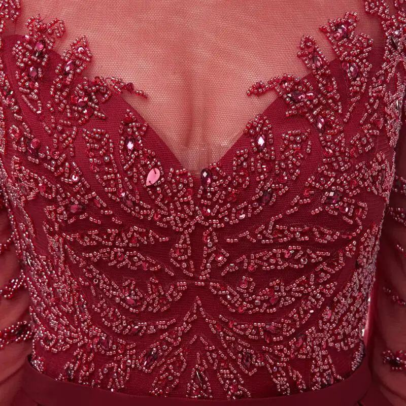 Женское платье с длинными рукавами Forevergracedress отстегивающейся юбкой и горловиной