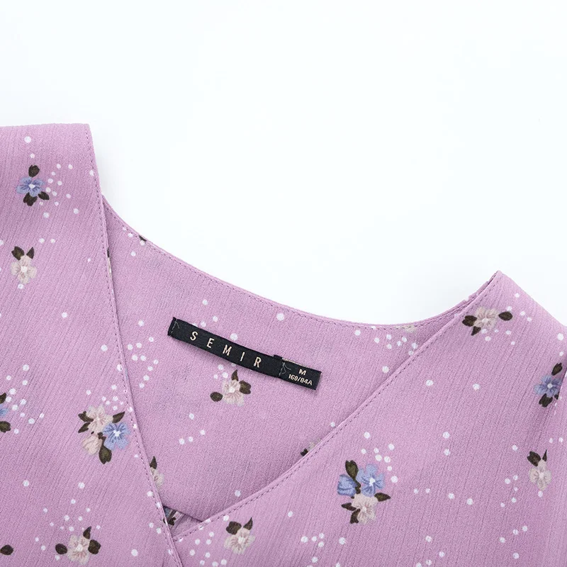 SEMIR с v образным вырезом платье для женщин 2019 Новые летние длинным рукавом