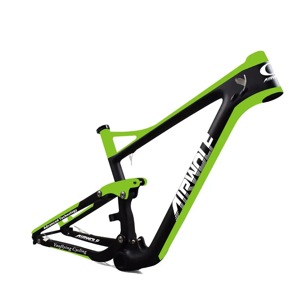 Airwolf новейший эндуро велосипед 29er полная Подвеска карбоновая MTB рама с дисковым тормозом 160 мм путешествия 122 мм карбоновая рама 29er - Цвет: With Color