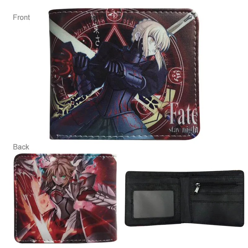 Аниме кошельки атака на Титанов/Gintama/Fate держатель для кредитных карт двойного