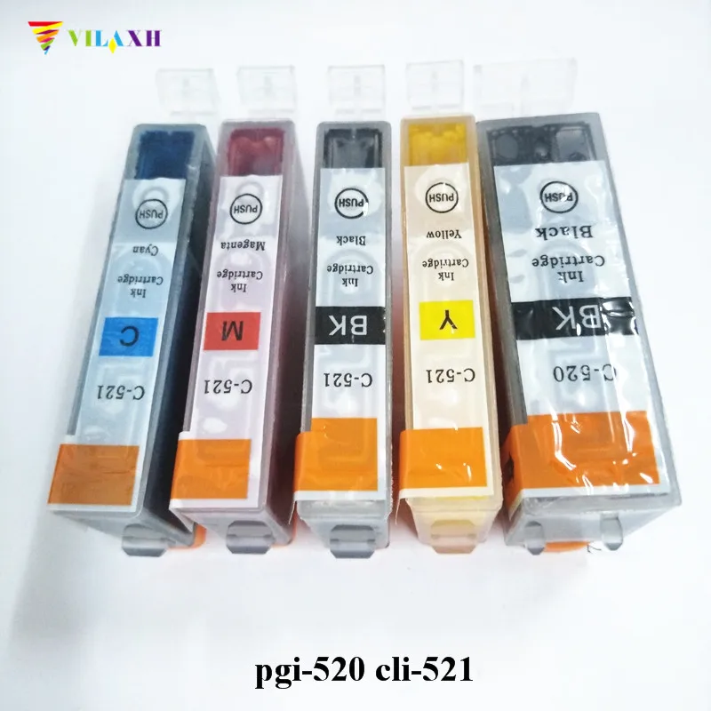 Vilaxh PGI 520 чернильный картридж для Canon PGI520 CLI521 PIXMA IP3600 IP4600 IP4700 MP540 MP550 MP560 MP620 MP630|ink