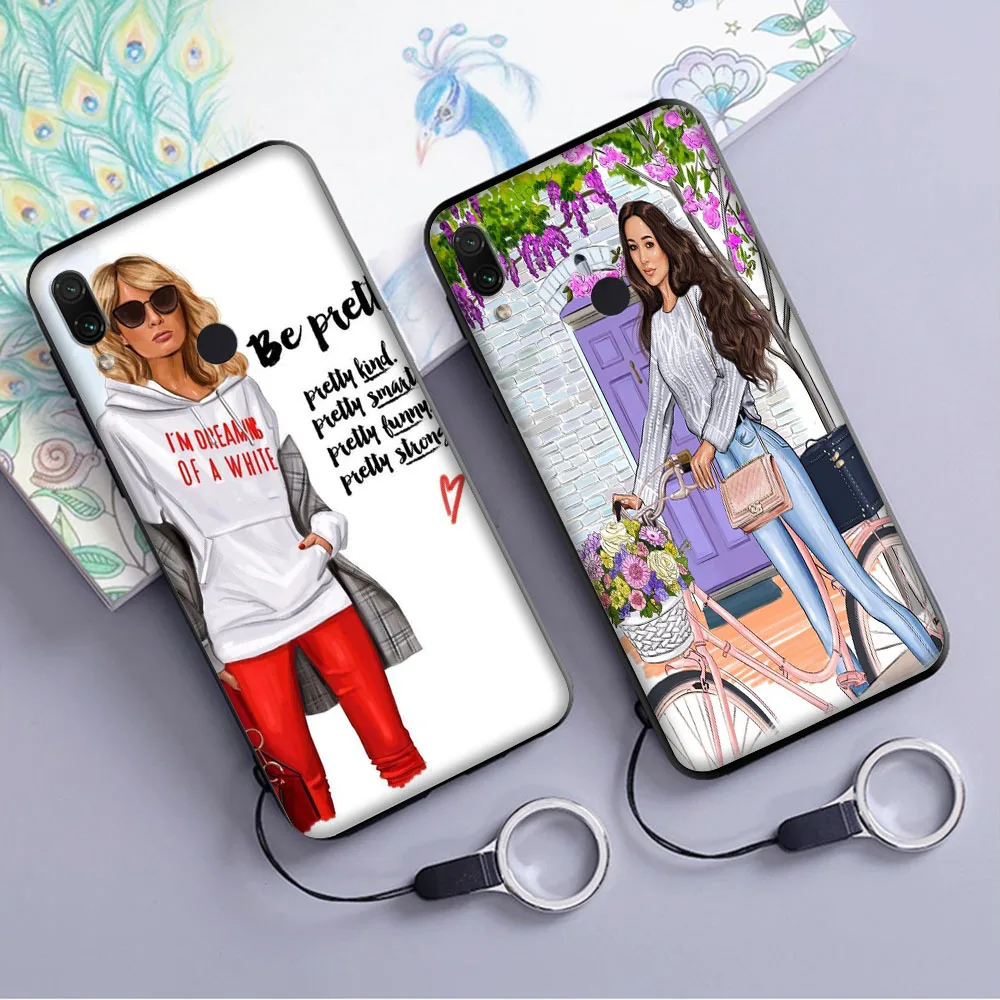 Цветами мальчик и девочка, стиль «Принцессы», мягкий чехол для Xiaomi Redmi Note 4 4X6 7 8 Pro 5 Plus 5A 6A крышка