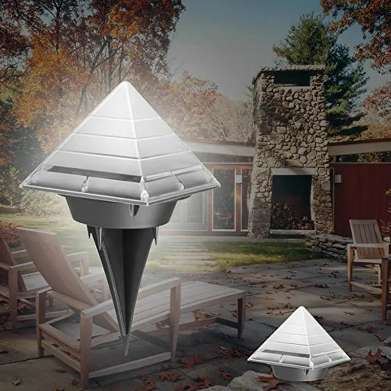 IP65 Waterproof LED Pyramid Solar Buried Ground Garden Sensor Night Light Landscape Lawn Yard Stair Decoration Outdoor Lamp | Лампы и