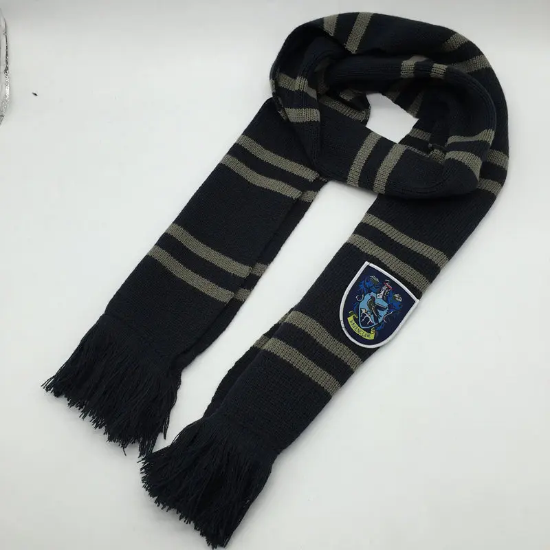 Ravenclaw 2 REEMONDE Гермиона шарф Гриффиндор Слизерин Hufflepuff Ravenclaw шарфы костюмы Шейный Платок для мужчин и женщин зимний хлопковый шарф - Цвет: Ravenclaw 2