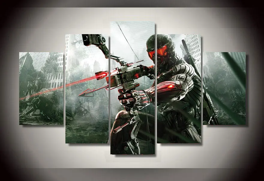 5 панелей современные настенные картины рисование кризом игра картина домашнее