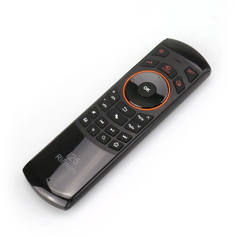 Rii Mini i25 2,4G Беспроводная русская английская Клавиатура Fly Air mouse IR удлинитель обучающий пульт дистанционного управления для Android Smart tv IP tv