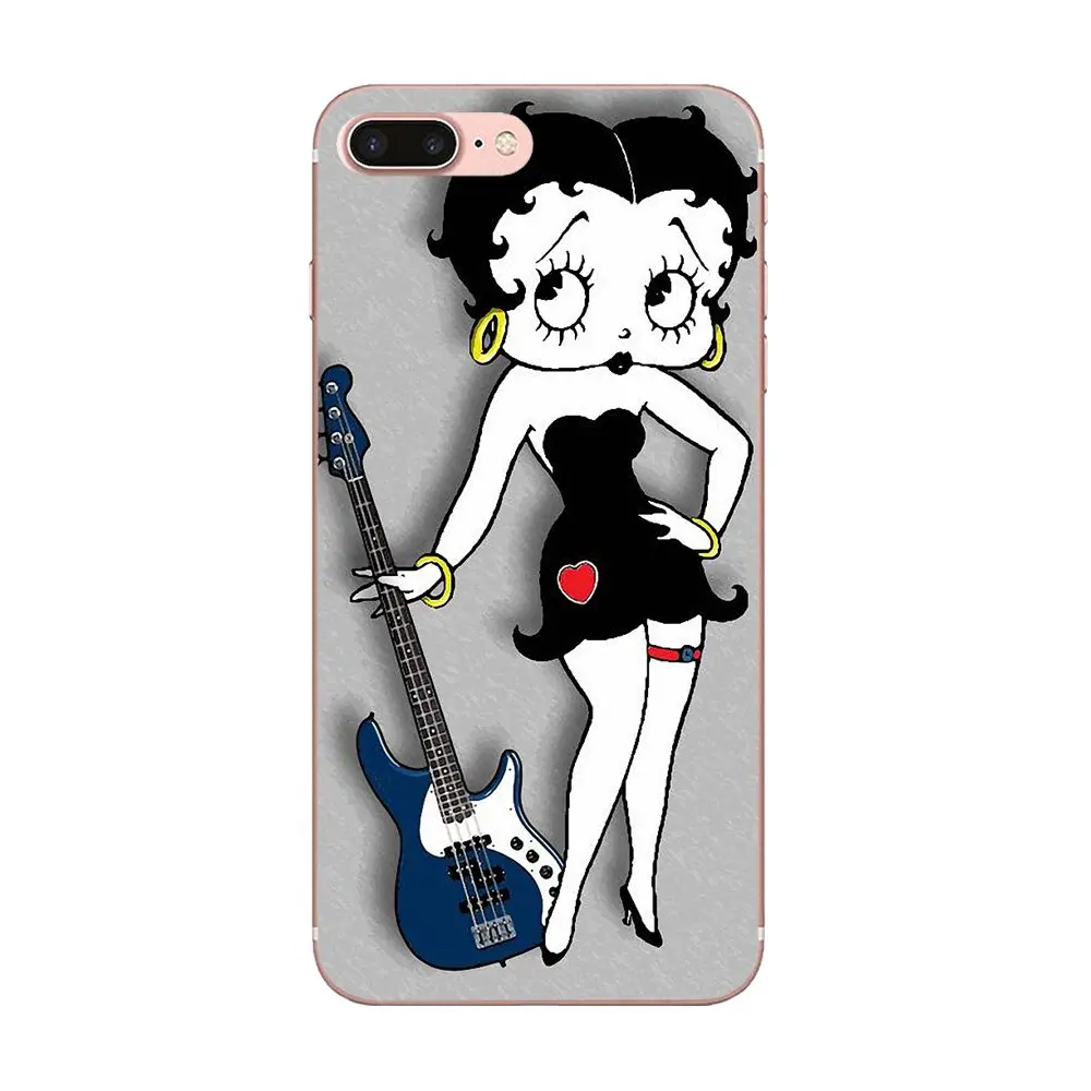 Сексуальная мультяшная девушка Бетти боп черный для Galaxy Alpha Core Note 2 3 4 S2 A10 A20 A20E A30 A40