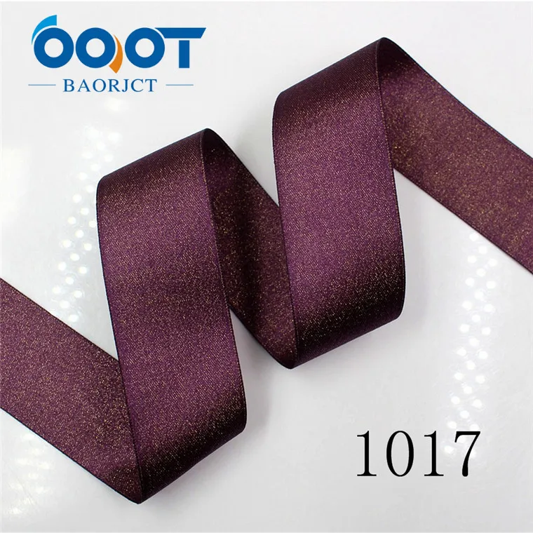 1017 OOOT BAORJCT 1712293, 38 мм, 10 ярдов, двухсторонняя Золотая лента, термопереводная печать, свадебные аксессуары, сделай сам материал - Цвет: 1017