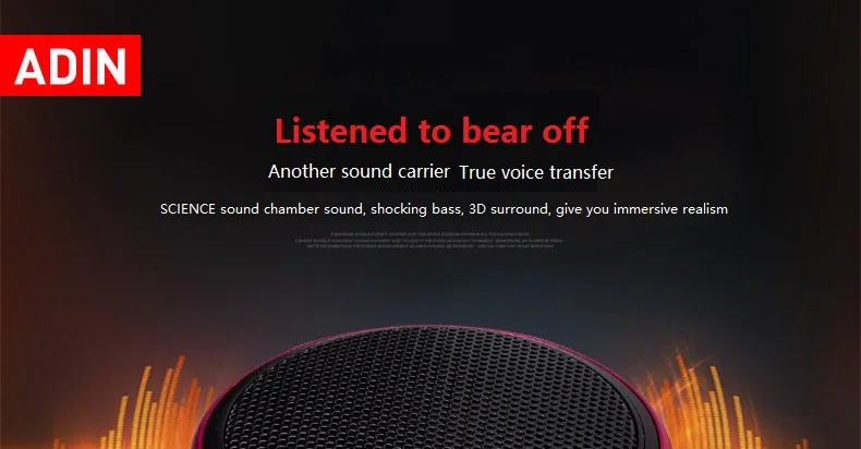 ADIN Hifi Bluetooth динамик s NFC алюминиевый динамик вызов FM TF динамик s Открытый спортивный сабвуфер для телефонов Bluetooth MP3 MP4