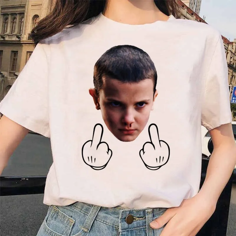 Stranger Things 3 Женская футболка Eleven Upside Down friend женская футболка забавная Футболка с принтом гранж Харадзюку