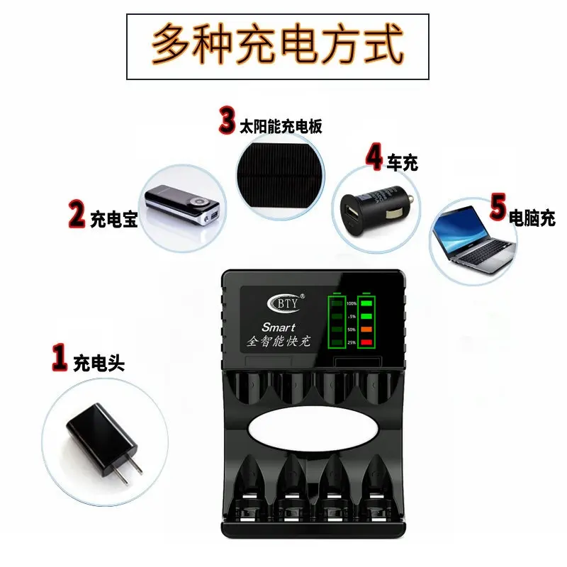 Интеллектуальное Быстрое светодиодное зарядное устройство для перезаряжаемых