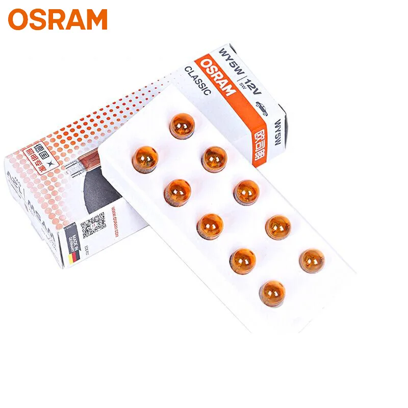 OSRAM T10 2827 W5W Янтарный стандартный внутренний светильник лампы для перепродажи